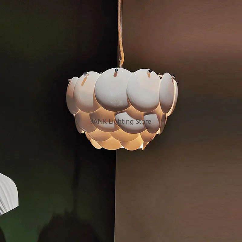 Axyaa White Ceramic Chandelier: Romantic Luxury LED Lighting for Home & Restaurant Decor