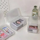Axyaa Kpop Photocard Storage Box: Transparent Organizer for Idol Photo Collection