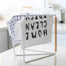 Axyaa Kitchen Towel Rack Countertop Foldable Storage Hanging Rack - Lazy Drying Solution