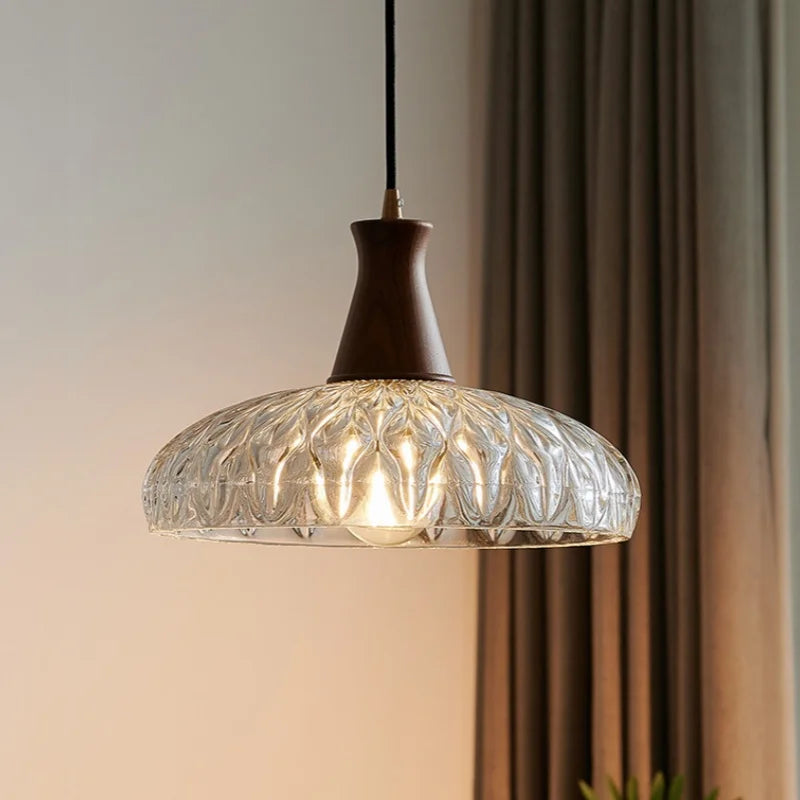 Axyaa Japanese Style LED Glass Pendant Lamp for Kitchen, Bedroom & Living Room