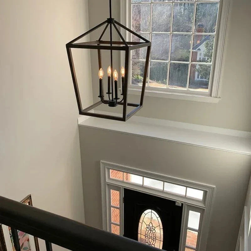 Axyaa Retro Birdcage Pendant Chandelier for Dining Room and Home Decor