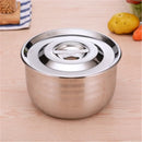 Axya Stainless Steel Basin Lid Soup Pot Oil Seasoning Cylinder Egg Stew Milk Salt Bottle
