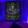 Axyaa Black Light Tapestry for UV Reactive Psychedelic Vibe