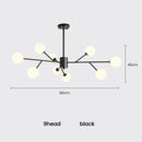 Axyaa Glass Chandelier - Modern Nordic Living Room Lighting Fixture