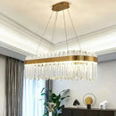 Axyaa Crystal Chandelier, Post-Modern Minimalist Lighting Fixture for Living Room, Bedroom, Dining Room