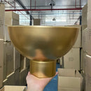 Axyaa Golden Metal Vase: Minimalist Round Plant Pot for Room Aesthetic Decor