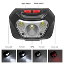 Axya High Lumen LED+COB Headlamp: Waterproof, 6 Lighting Modes, Red Light