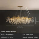 Axyaa Crystal Branch Pendant Lights with LED Luxury Gold Droplight Fixtures
