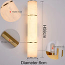 Axyaa Marble Wall Sconce LED Copper Gold Modern Wall Lamp for Bedroom & Hotel