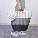 Axyaa Woven Rattan-Style Foldable Laundry Basket & Toys Storage Home Decor