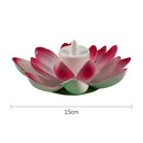 Axyaa Double Petal Lotus Night Light: Festive Floating Water Sensor Flower Color Light