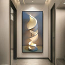 Axyaa Modern Abstract Luxury Wall Lamp for Foyer with Stone Running Light