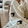 Axyaa Cartoon Puppy Fleece Blanket | Double-Layer Thick Warm Throw | Soft Plush Plaid