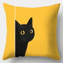Axyaa Little Black Cat Pillowcase Set, 17.7" Sofa Pillowcase, Home Decor, Single-sided Print