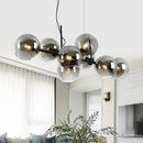 Axyaa Glass Pendant Chandelier for Dining Living Room Kitchen