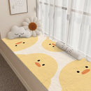 Axyaa Cartoon Printed Short Plush Carpet, Anti-Slip Strip Shape Rug for Bedroom