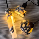 Axyaa Marble Stone Chandelier: Nordic Pendant Light, Small Bedroom Ceiling Lamp