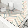 Axyaa Geometric Figure Kitchen Drying Mat Absorbent Anti-slip Bathroom Drain Pad