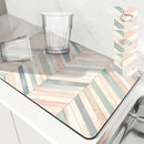 Axyaa Geometric Figure Kitchen Drying Mat Absorbent Anti-slip Bathroom Drain Pad