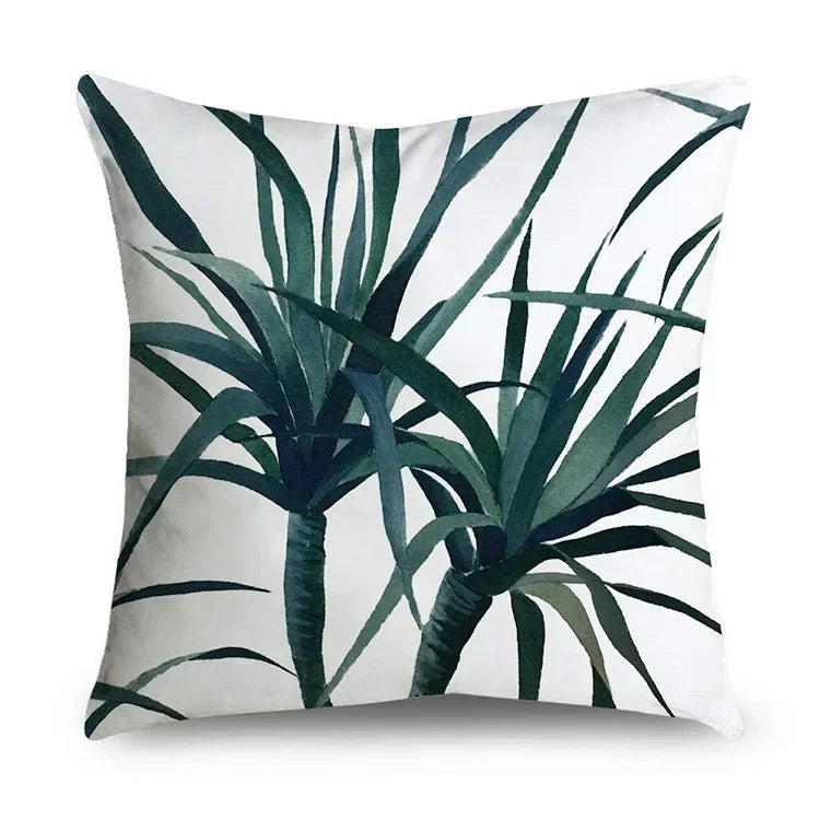 Axyaa Tropical Plant Leaves Pillowcase 45*45cm