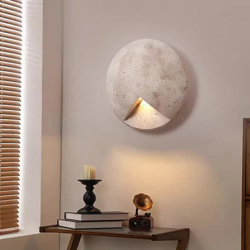 LED Real Stone Wall Light: Axyaa Art Deco Bedroom Sconce for Ambiance & Style