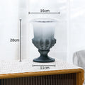 Axyaa Goblet Glass Vase: Elegant Desk Decor for Hydroponics, Flowers, and Artificial Floral Display