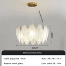 Axyaa Luxury Feather Crystal Chandelier - Cream Style Main Bedroom Lighting