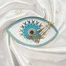 Axyaa Ceramic Evil Eye Jewelry Tray for Rings Necklaces Earrings Home Decor