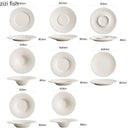 Axyaa White Ceramic Plate Set - Elegant Dinnerware for Every Meal