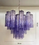 Axyaa French Glass Chandelier Pendant Light - Elegant Design for Home Decor