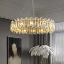 Axyaa Copper Crystal Chandelier for Dining Room, Living Room, and Restaurant
