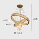 Axyaa Luxury Crystal Pendant Chandelier for Living Room Dining Room Lighting