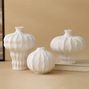 Ceramic White Vase for Home Decor by Axyaa