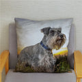 Axyaa Cute Schnauzer Print Pillowcase Cover