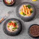 Axyaa Meteorite Texture Dining Plate Set for Sushi, BBQ, Japanese Cuisine & Desserts