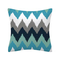 Axyaa Geometry Polyester Cushion Cover 45x45, Decorative Sofa Pillowcase Blue Yellow Black Home Décor