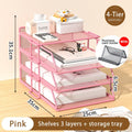 Axyaa Stackable Tray Desk Organizer & Holder for Paper Letter Accessories Black Office Home School