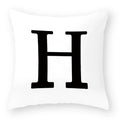 Axyaa Polyester Alphabet Cushion Cover 45X45cm for Home Sofa Decor