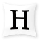Axyaa Polyester Alphabet Cushion Cover 45X45cm for Home Sofa Decor