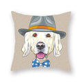 Axyaa Cartoon Animal Print Polyester Pillow Cover for Home Decor