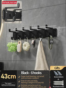 Axyaa Wall Rack Hooks for Bathroom & Kitchen - Folding Robe Towel Holder