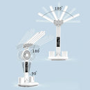 Axyaa Rechargeable Table Lamp with Fan, Clock Display, LED Reading Light