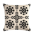 Axyaa Geometric Printed Linen Cushion Cover for Home Decoration 45x45cm