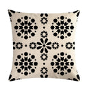 Axyaa Geometric Printed Linen Cushion Cover for Home Decoration 45x45cm