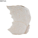 Axyaa Butterfly Ceramic Vase White Floral Arrangement Artistic Flower Decor