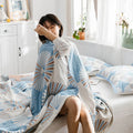 Axyaa Geometric Quilted Cotton Blanket 4-Layer Gauze Bedspread 150*200