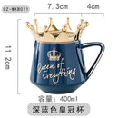 Axyaa Ceramic Couple Coffee Cup Set with Lid