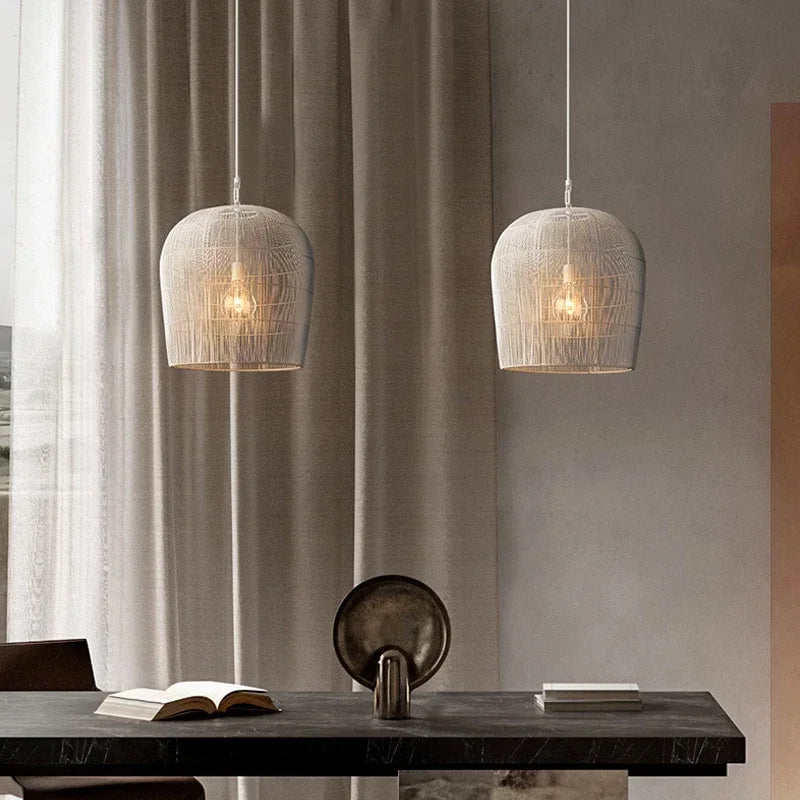 Axyaa Wabi Sabi Rattan Pendant Light for Home Decor