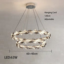 Circular Crystal Ceiling Light by Axyaa - Luxurious Living Room Decor