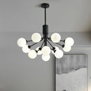 Axyaa Glass Ball LED Chandelier - Modern Minimalist Design for Home, Restaurant, Hotel